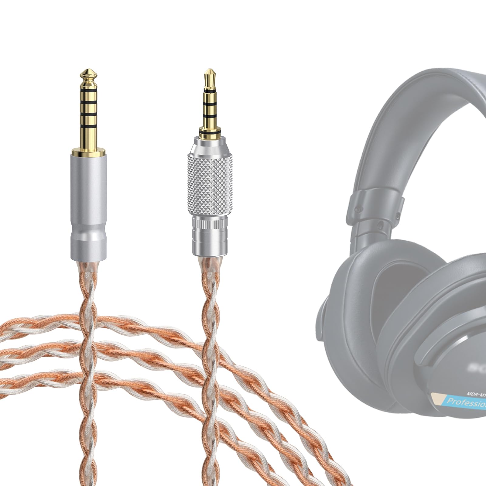 Geekria Apollo Silver Plated Upgrade to Audio Cable Compatible with Sony Replacement Cord with Threaded Knob Locking Device Feet 4.4mm 3.5mm MDR-M1
Geekria Apollo Silver Plated Upgrade to Audio Cable Compatible with Sony Replacement Cord with Threaded Knob Locking Device Feet 4.4mm 3.5mm MDR-M1