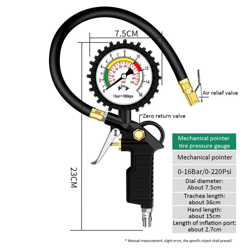 Black Tire Pressure Gauge Digital Car Tire Pressure Monitor New Air Pressure Gauge Motorcycle Pointer Model
Black Tire Pressure Gauge Digital Car Tire Pressure Monitor New Air Pressure Gauge Motorcycle Pointer Model