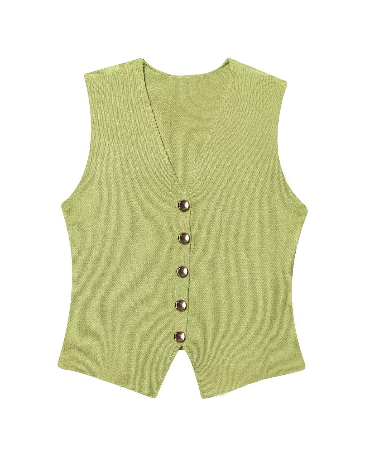 Willshela Women Fashion Solid Single Breasted Knitted Vest Tank Tops Vintage V-Neck Sleeveless Female Chic Lady Top XS зелений
Willshela Women Fashion Solid Single Breasted Knitted Vest Tank Tops Vintage V-Neck Sleeveless Female Chic Lady Top XS зелений
