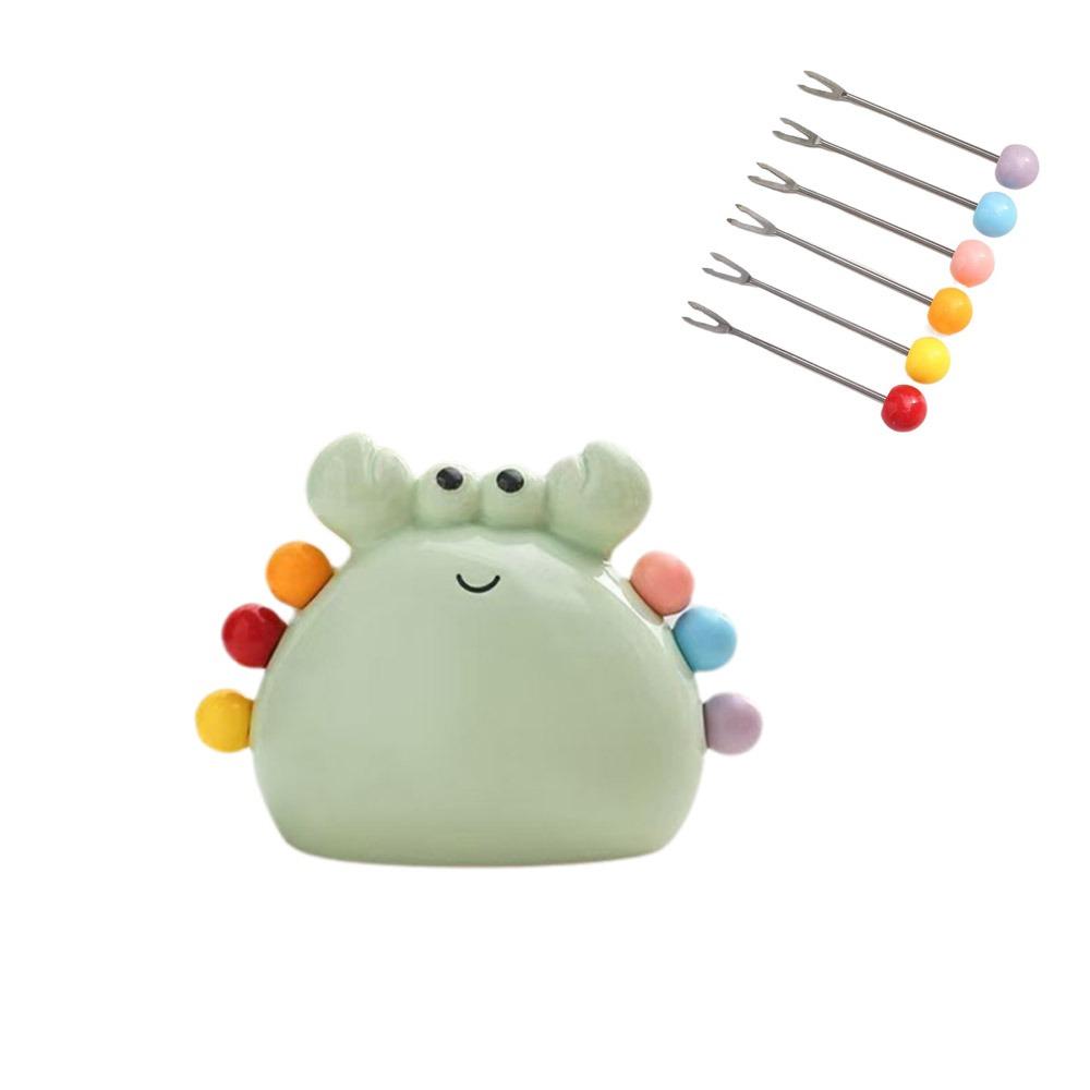 Colorful Crab Fruit Fork Stainless Steel Fruit Fork Set Creative Fruit Cake Sausage Fork Children зелёный
Colorful Crab Fruit Fork Stainless Steel Fruit Fork Set Creative Fruit Cake Sausage Fork Children зелёный