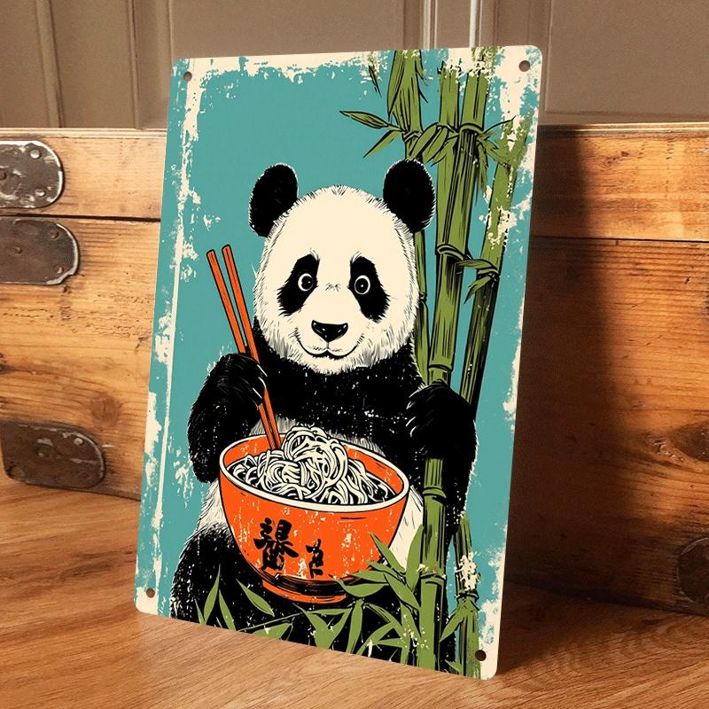 1 piece of Chinese-style panda eating noodles tin plaque, Chinese restaurant decoration, retro bamboo element home wall decorati (as the picture,20x30cm)
1 piece of Chinese-style panda eating noodles tin plaque, Chinese restaurant decoration, retro bamboo element home wall decorati (as the picture,20x30cm)