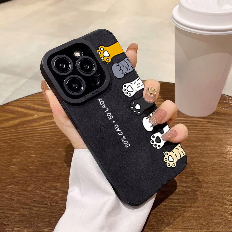 Lovely Cat Paws Pattern Leather Silicone Phone Case for iPhone 17 16 Pro 15 14 13 12 11 Pro Max Air 16E X XR XS Shockproof Cover iPhone XR
Lovely Cat Paws Pattern Leather Silicone Phone Case for iPhone 17 16 Pro 15 14 13 12 11 Pro Max Air 16E X XR XS Shockproof Cover iPhone XR