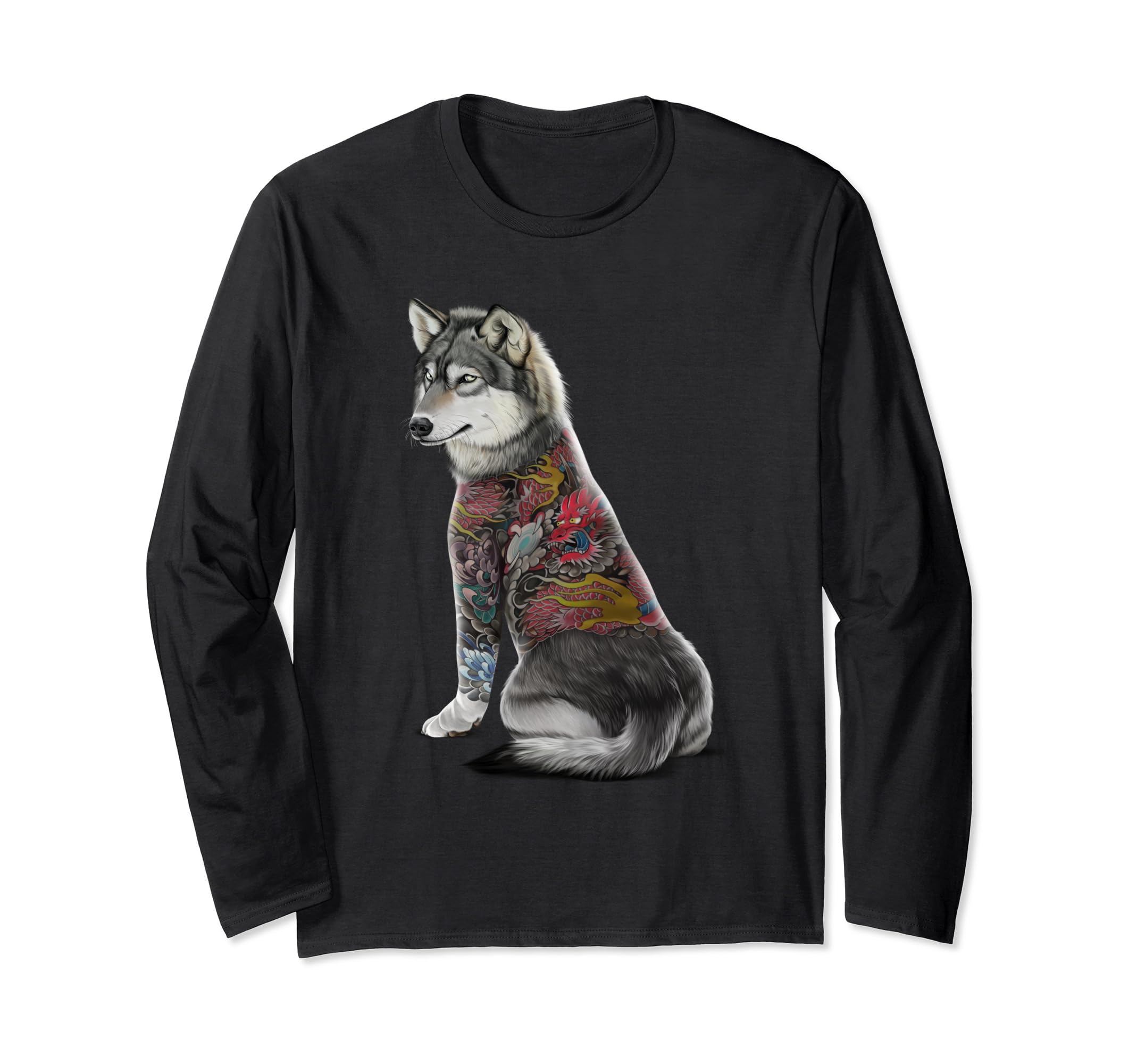 Gray Wolf Traditional Japanese Dragon Tattoo Irezumi Long Sleeve T-Shirt чёрный
Gray Wolf Traditional Japanese Dragon Tattoo Irezumi Long Sleeve T-Shirt чёрный