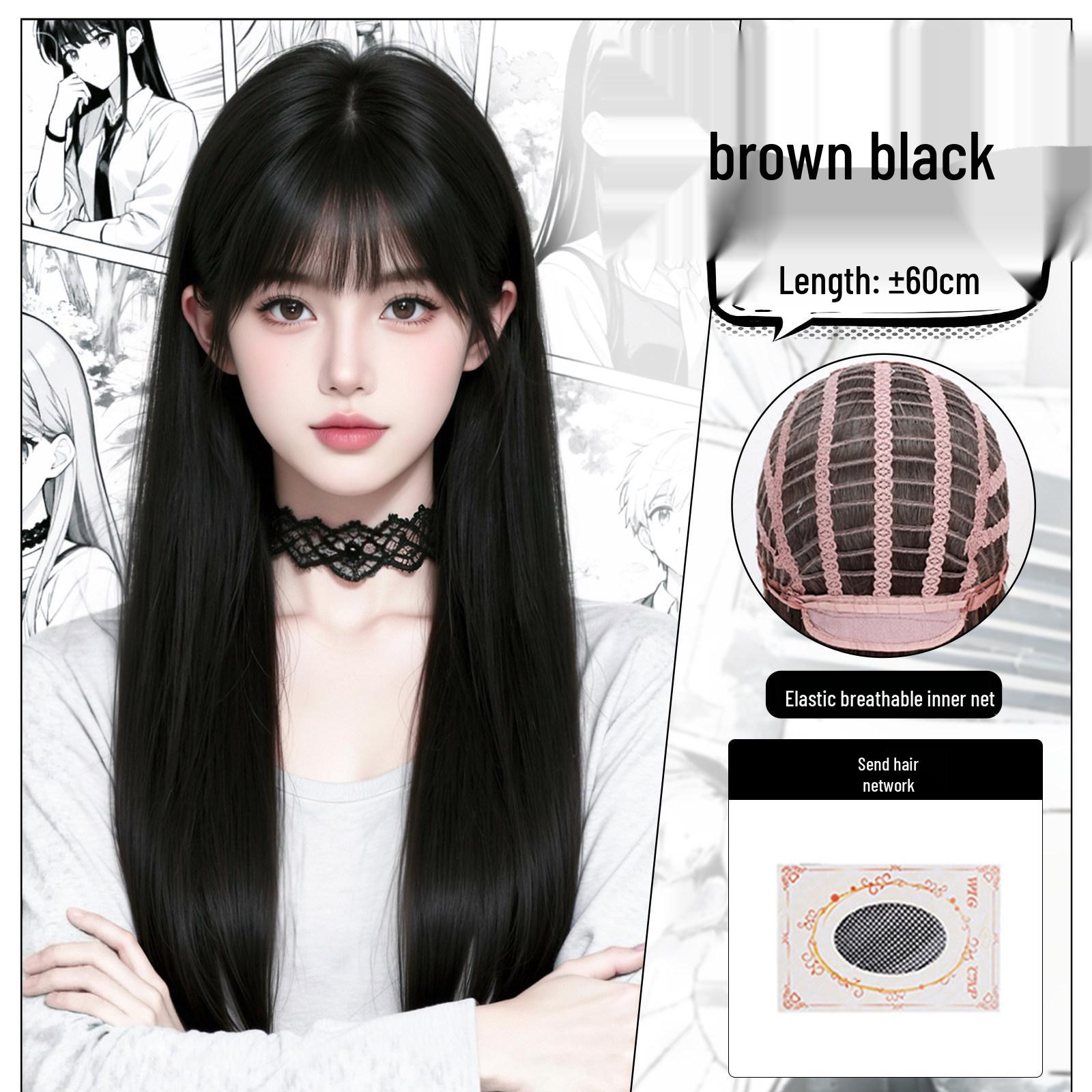 Amazing Manga Style Full Head Wig for Women - Realistic Bangs, JK Black Long Straight, Voluminous Natural Look.
Amazing Manga Style Full Head Wig for Women - Realistic Bangs, JK Black Long Straight, Voluminous Natural Look.