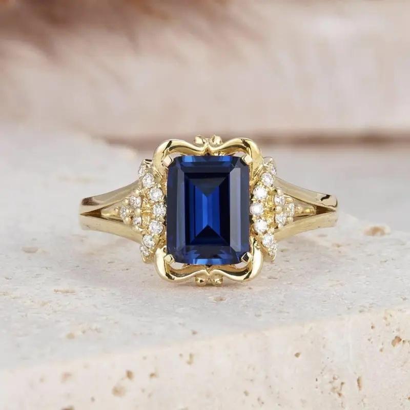 Huitan Geometric Blue Cubic Zirconia Women Ring for Wedding Luxury Gold Color Anniversary Party Temperament Elegant Lady Zircon 10
Huitan Geometric Blue Cubic Zirconia Women Ring for Wedding Luxury Gold Color Anniversary Party Temperament Elegant Lady Zircon 10