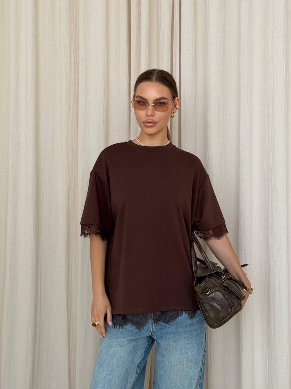 Women s Summer Casual Loose Lazy Style T-Shirt Lace Patchwork Back Split Short Sleeve Fashion Tops L темно-коричневого кольору
Women s Summer Casual Loose Lazy Style T-Shirt Lace Patchwork Back Split Short Sleeve Fashion Tops L темно-коричневого кольору