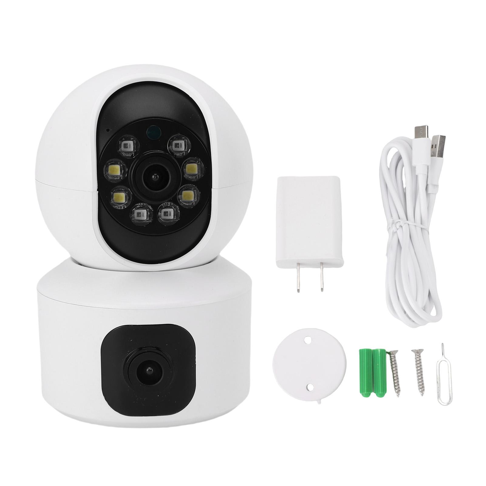 Dual Lens Security Camera Support WiFi Bluetooth Motion Detection Tracking 2 Way Talk Home Security US Plug
Dual Lens Security Camera Support WiFi Bluetooth Motion Detection Tracking 2 Way Talk Home Security US Plug