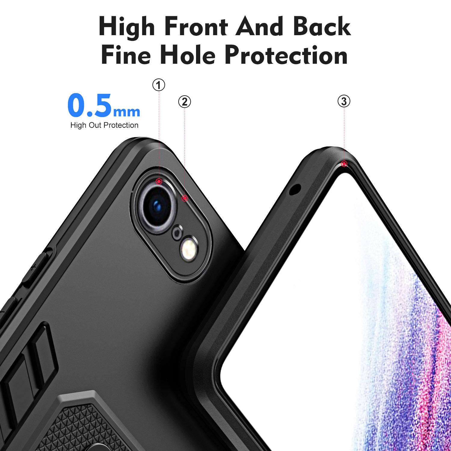 For iPhone 7/8 4.7 inch/SE (2020)/SE (2022) PC+TPU Kickstand Phone Case Finger Grip Protective Cover Black
For iPhone 7/8 4.7 inch/SE (2020)/SE (2022) PC+TPU Kickstand Phone Case Finger Grip Protective Cover Black