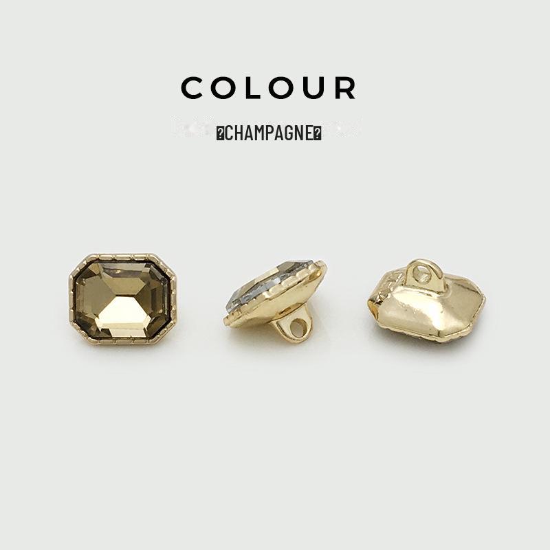 Rhinestone Rectangular Metal Button for Cardigan Sweater Top Accessories
Rhinestone Rectangular Metal Button for Cardigan Sweater Top Accessories