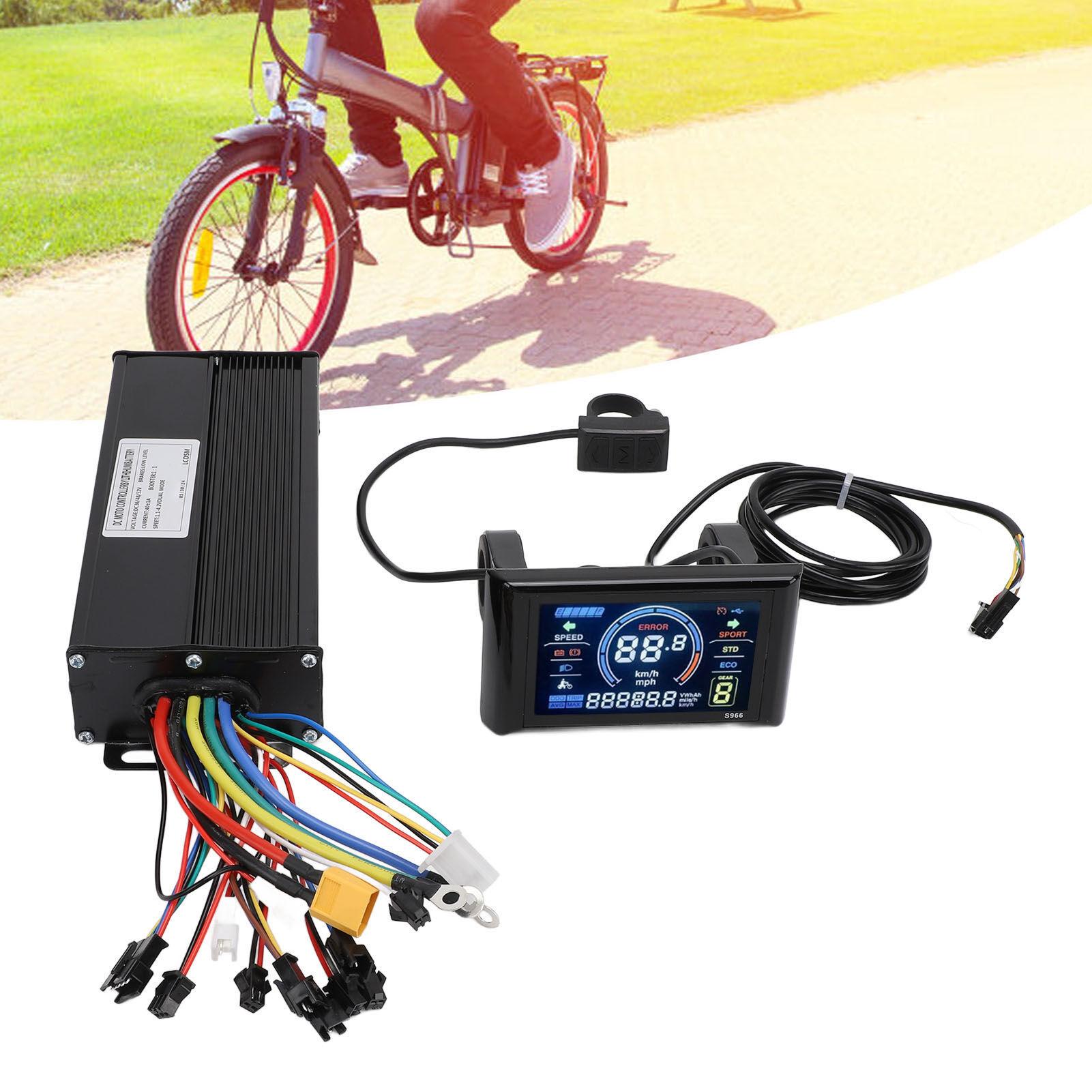 36V 48V 52V Electric Cycle Controller with S966 Color Display Planel 40A 3 Mode Sine Wave Controller for Brushless Motor
36V 48V 52V Electric Cycle Controller with S966 Color Display Planel 40A 3 Mode Sine Wave Controller for Brushless Motor