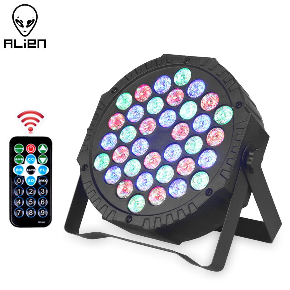 ALIEN 36 LED RGB DMX512 Flat Stage Par Light Effect DJ Disco Party Wedding Holiday Bar Club Decoration Show Sound Activated Lamp
ALIEN 36 LED RGB DMX512 Flat Stage Par Light Effect DJ Disco Party Wedding Holiday Bar Club Decoration Show Sound Activated Lamp