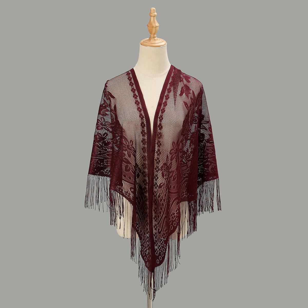 New Hollow Monochrome Polyester Triangle Scarf Women S Popular - Solid Color Outer Soft Shawl Spot 180X72cm
New Hollow Monochrome Polyester Triangle Scarf Women S Popular - Solid Color Outer Soft Shawl Spot 180X72cm