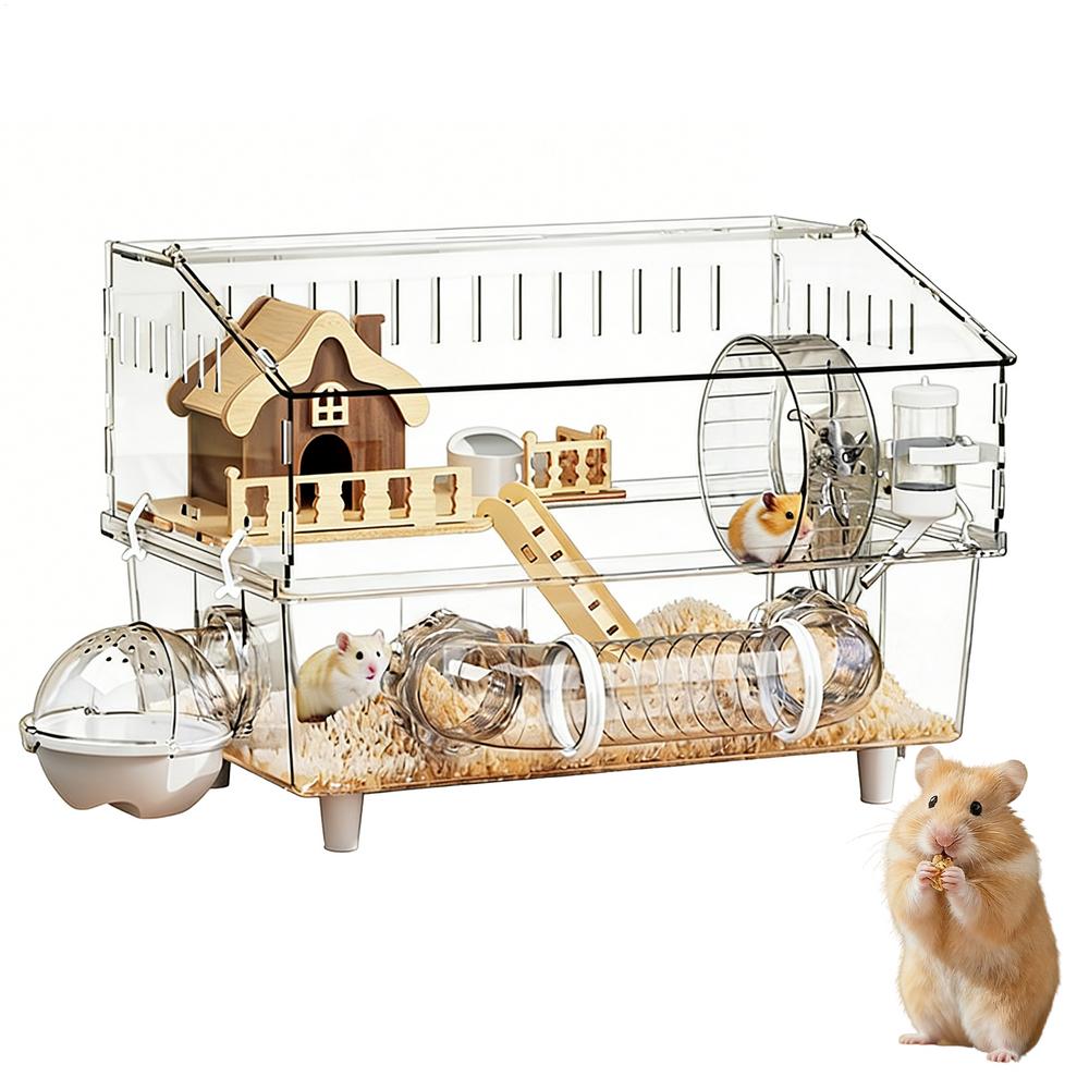 Dwarf Hamster Cage 2-Layer Clear Chinchilla Playpen Dwarf Hamster Cage For Animal Observation Home Guinea Small Pet Indoor
Dwarf Hamster Cage 2-Layer Clear Chinchilla Playpen Dwarf Hamster Cage For Animal Observation Home Guinea Small Pet Indoor
