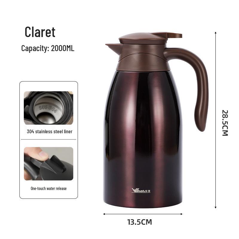 304 Stainless Steel Large Capacity Thermal Flask for Home and Office - Long-lasting Heat Retention 2L
304 Stainless Steel Large Capacity Thermal Flask for Home and Office - Long-lasting Heat Retention 2L