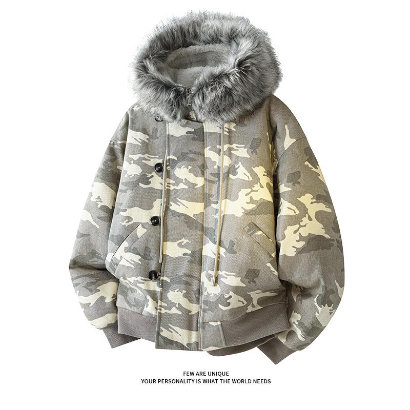 Men s Winter Parka with Large Fur Collar - Golden Eagle Workwear Cotton Jacket, Thick and Warm Outerwear for Couples. 2XL камуфляжний/сірий колір
Men s Winter Parka with Large Fur Collar - Golden Eagle Workwear Cotton Jacket, Thick and Warm Outerwear for Couples. 2XL камуфляжний/сірий колір