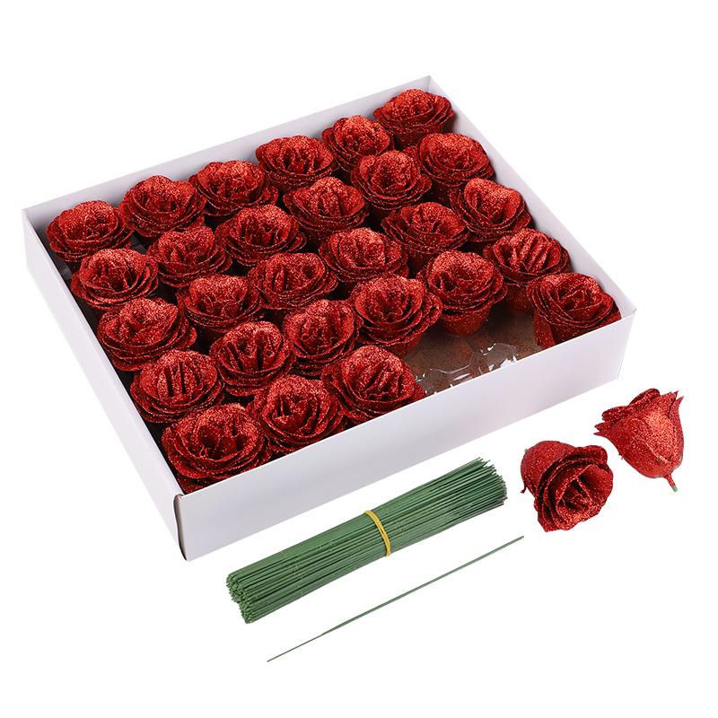 5/10Pcs Glitter Artificial Rose Flower Bouquet for Wedding Bridal Decoration Valentines Day Gift Birthday Baby Shower Home Decor 10Pcs червоний
5/10Pcs Glitter Artificial Rose Flower Bouquet for Wedding Bridal Decoration Valentines Day Gift Birthday Baby Shower Home Decor 10Pcs червоний
