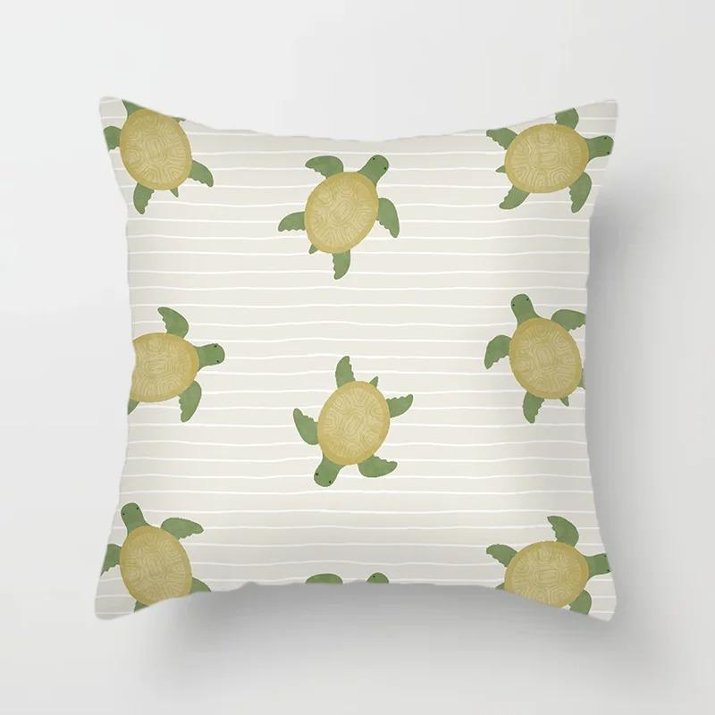 Черепаха Простая Печать Наволочка Украшения для Машины Офис Гостиная Диван Домашняя Наволочка 40x40cm