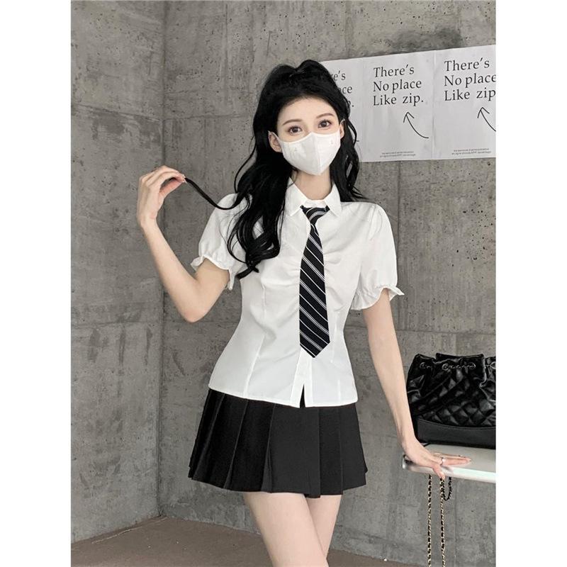 Pure Desire Women s Summer Slim Fit Puff Sleeve Short Sleeve Shirt & JK Uniform Set XS
Pure Desire Women s Summer Slim Fit Puff Sleeve Short Sleeve Shirt & JK Uniform Set XS