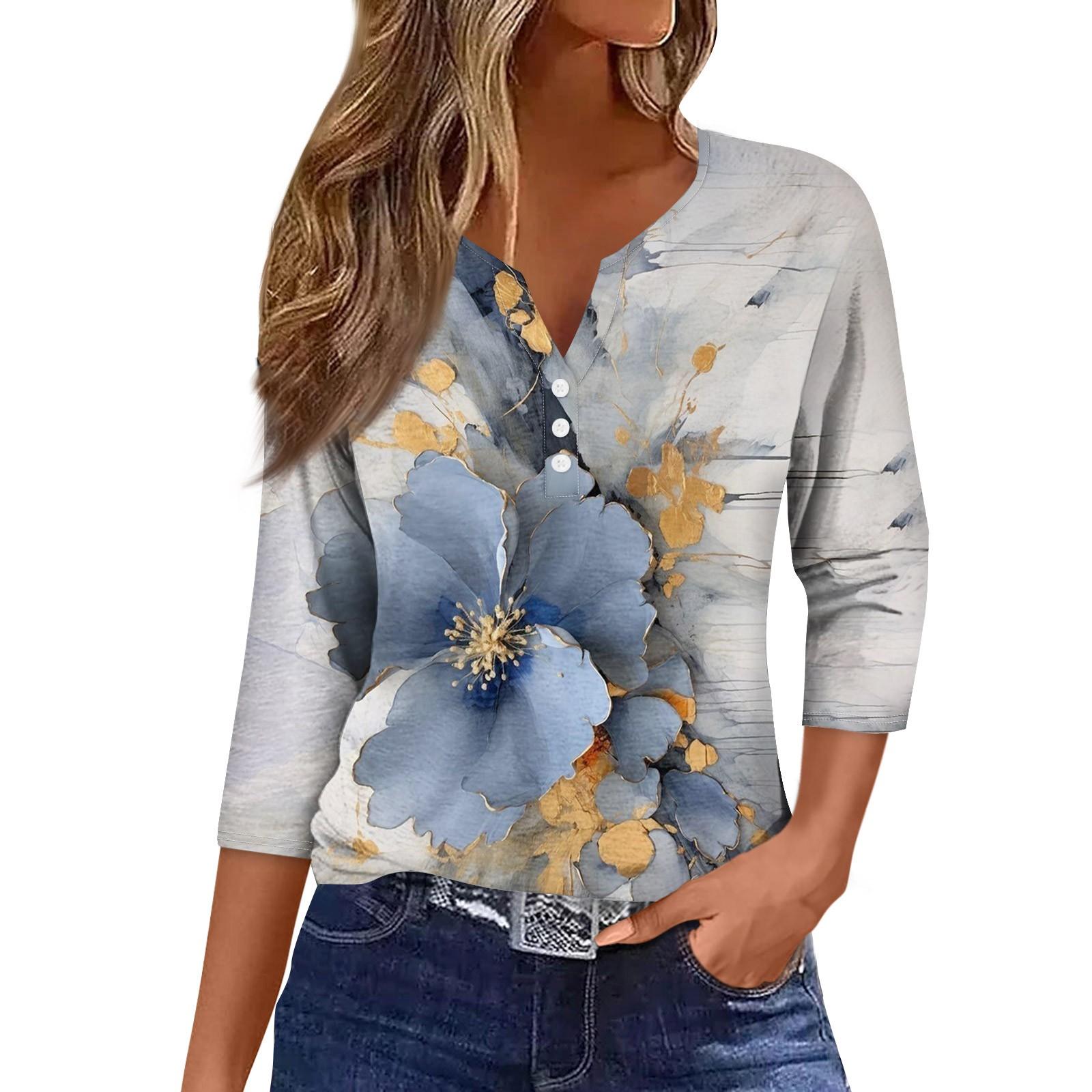 Женская модная повседневная футболка с коротким рукавом и V-образным вырезом, декоративными пуговицами и рукавом три четверти XL арбуз красный
Женская модная повседневная футболка с коротким рукавом и V-образным вырезом, декоративными пуговицами и рукавом три четверти XL арбуз красный