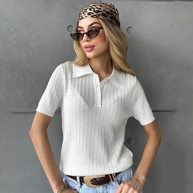 Hollow Knitted T Shirt Woman Summer Short Sleeve Casual Loose Lapel Ins Hot Tops Lady Sweater T Shirt Solid L белый
Hollow Knitted T Shirt Woman Summer Short Sleeve Casual Loose Lapel Ins Hot Tops Lady Sweater T Shirt Solid L белый