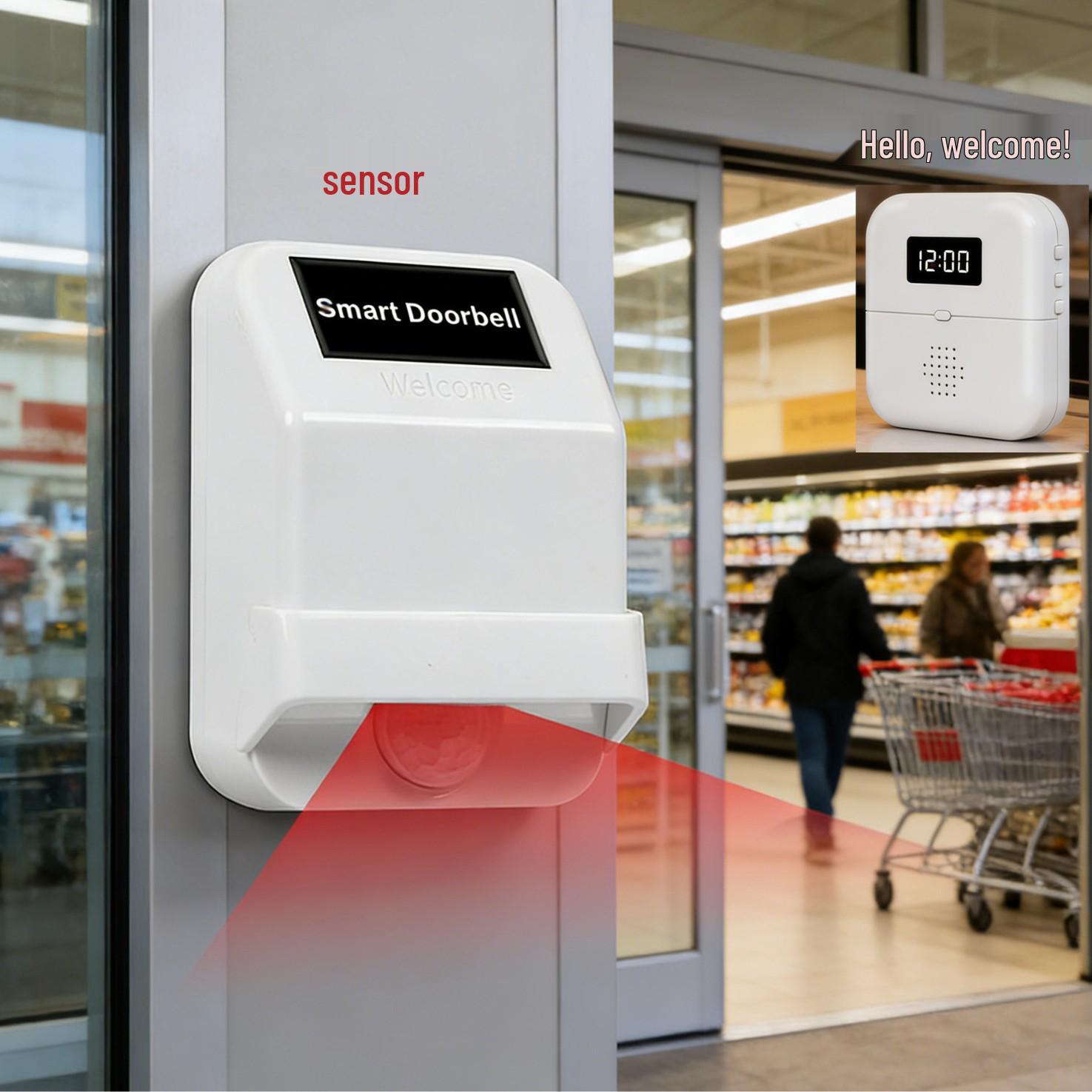 Wireless Infrared Automatic Welcome Device for Convenience Stores Receiver (Requires Pairing)
Wireless Infrared Automatic Welcome Device for Convenience Stores Receiver (Requires Pairing)