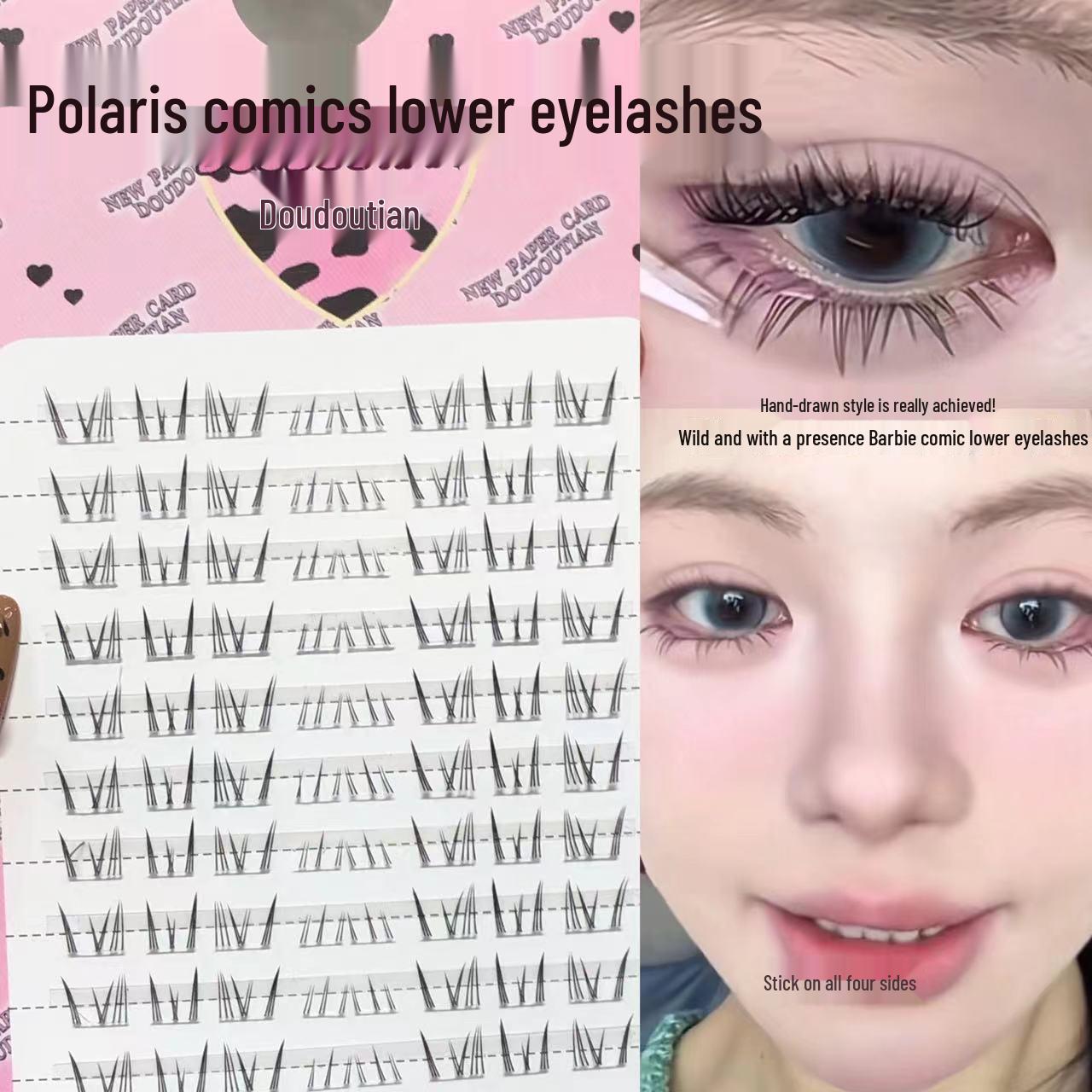 Doudou Sweet Polaris Hand-Drawn Barbie Lower Eyelashes: Natural-Look, Light & Dense for a European-American Style.
Doudou Sweet Polaris Hand-Drawn Barbie Lower Eyelashes: Natural-Look, Light & Dense for a European-American Style.