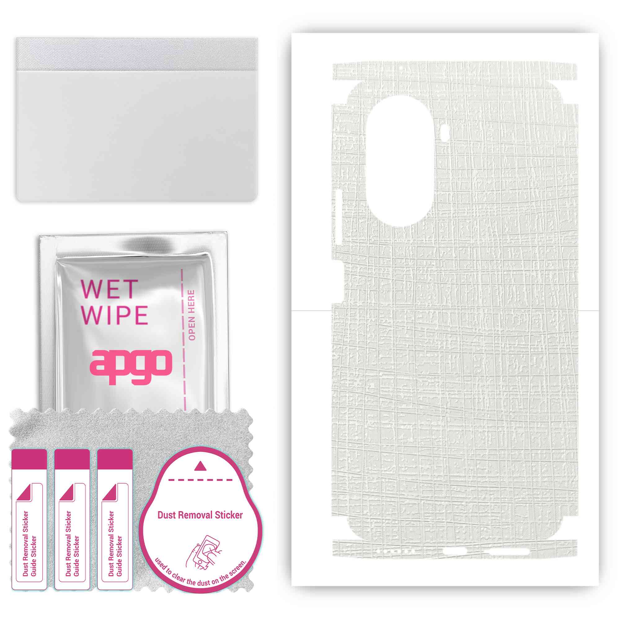 Apgo Protective Skin Sticker for the back+sides compatible with Huawei Nova 10 SE, Full Wrap Film, Foil, Vinyl - Pattern White Fabric
Apgo Protective Skin Sticker for the back+sides compatible with Huawei Nova 10 SE, Full Wrap Film, Foil, Vinyl - Pattern White Fabric