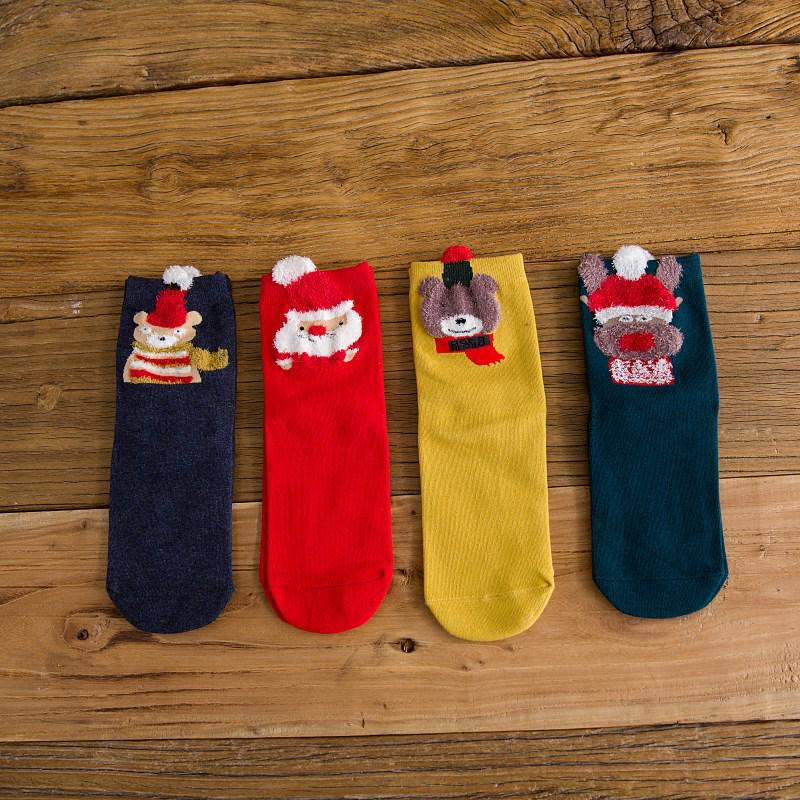 Рождественские носки с оленями в японском стиле: Милый красный комплект миди для женщин (4 пары) One Size
Рождественские носки с оленями в японском стиле: Милый красный комплект миди для женщин (4 пары) One Size