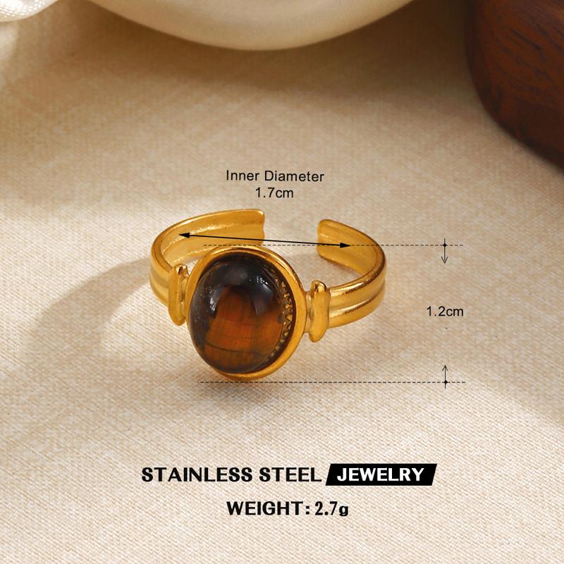 Vintage Stainless Steel Brown Stone Open Ring for Women Elegant Metal Sun Flower Multi Layer Finger Ring Sets Fashion Zircon
Vintage Stainless Steel Brown Stone Open Ring for Women Elegant Metal Sun Flower Multi Layer Finger Ring Sets Fashion Zircon