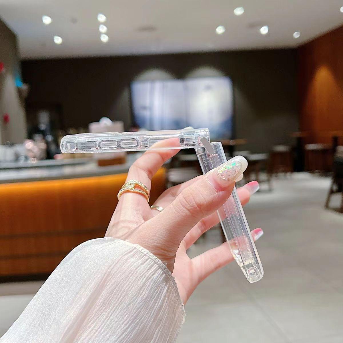 Compatible with Samsung Z Flip 5/6, Transparent Airbag Foldable Phone Case with Metal Rotating Shaft Connection, Soft Shell Material Samsung Z Flip 3
Compatible with Samsung Z Flip 5/6, Transparent Airbag Foldable Phone Case with Metal Rotating Shaft Connection, Soft Shell Material Samsung Z Flip 3