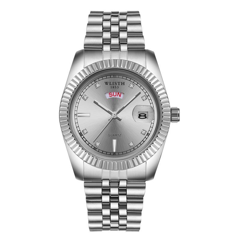 Top Brand Men s Watch Business Classic Men s Watch European and American Gold Quartz Watch Steel Band Double Calendar Diamond Watch
Top Brand Men s Watch Business Classic Men s Watch European and American Gold Quartz Watch Steel Band Double Calendar Diamond Watch