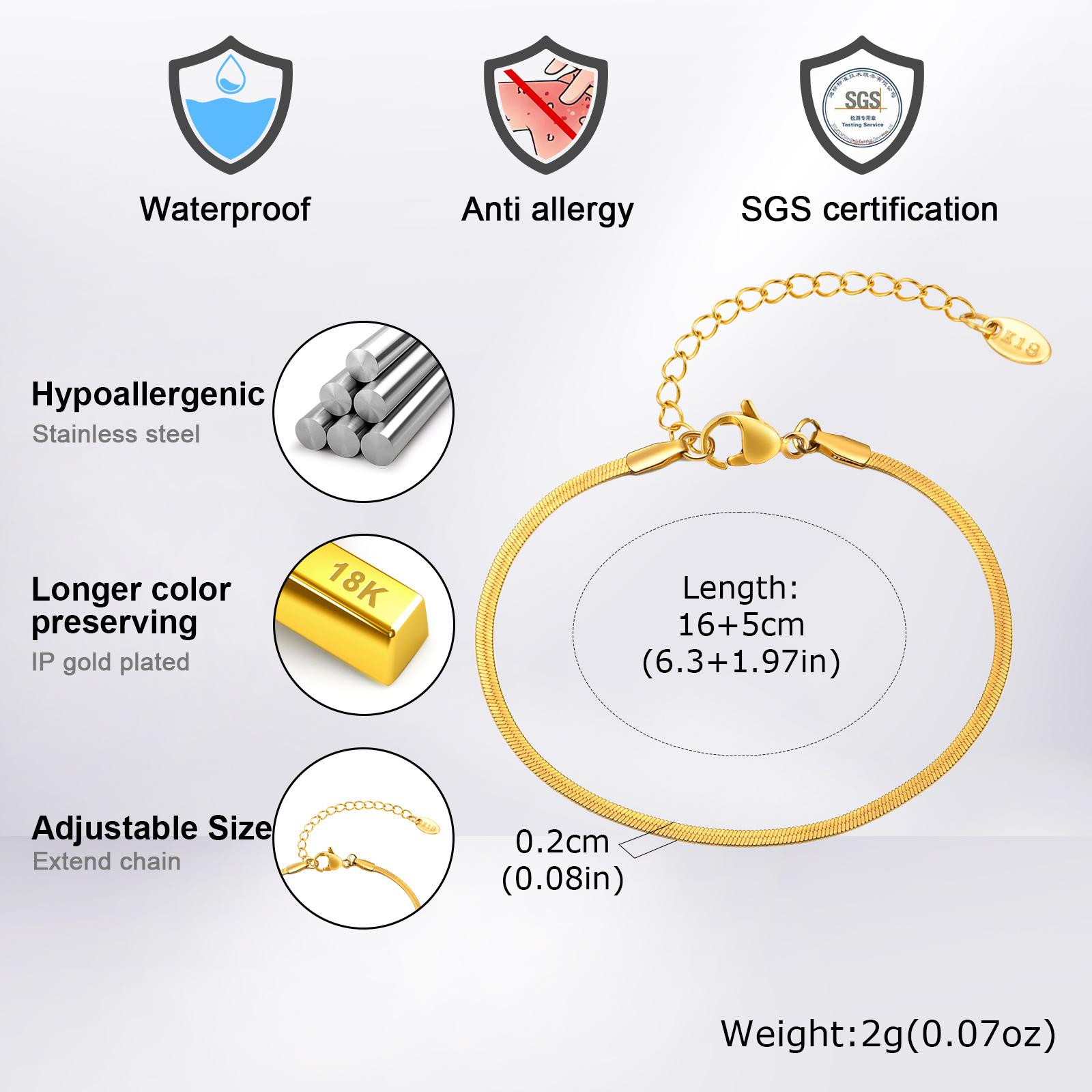 Classic Stainless Steel Snake Chain Bracelet for Women Gold Plated Blade Chain Bracelets Fashion Jewelry Christmas Gift
Classic Stainless Steel Snake Chain Bracelet for Women Gold Plated Blade Chain Bracelets Fashion Jewelry Christmas Gift