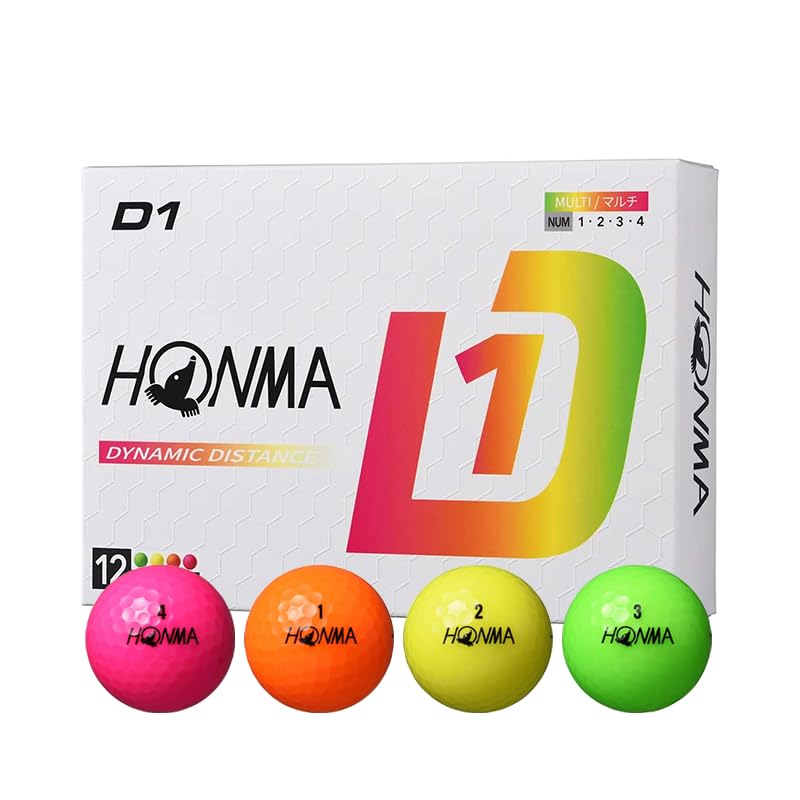 HONMA Golf D1 Golf 2024 1 Dozen Balls, Model, BT2401, Multicolor, (12 Balls)
HONMA Golf D1 Golf 2024 1 Dozen Balls, Model, BT2401, Multicolor, (12 Balls)