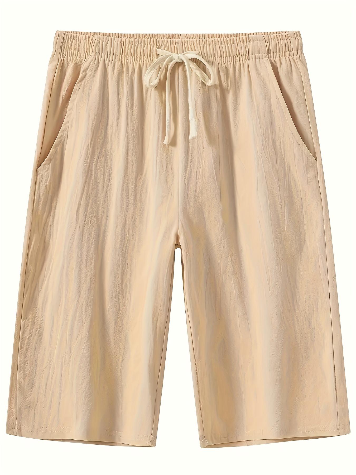 Мужские свободные однотонные шорты из 100% хлопка, повседневные шорты с эластичной резинкой на талии и летними брюками L хаки
Мужские свободные однотонные шорты из 100% хлопка, повседневные шорты с эластичной резинкой на талии и летними брюками L хаки