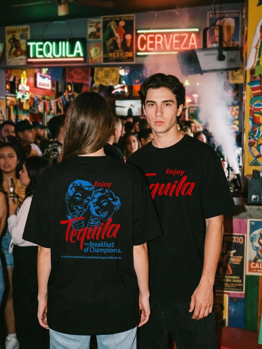 Oversized thick T-shirt with pinterest tequila print S
Oversized thick T-shirt with pinterest tequila print S