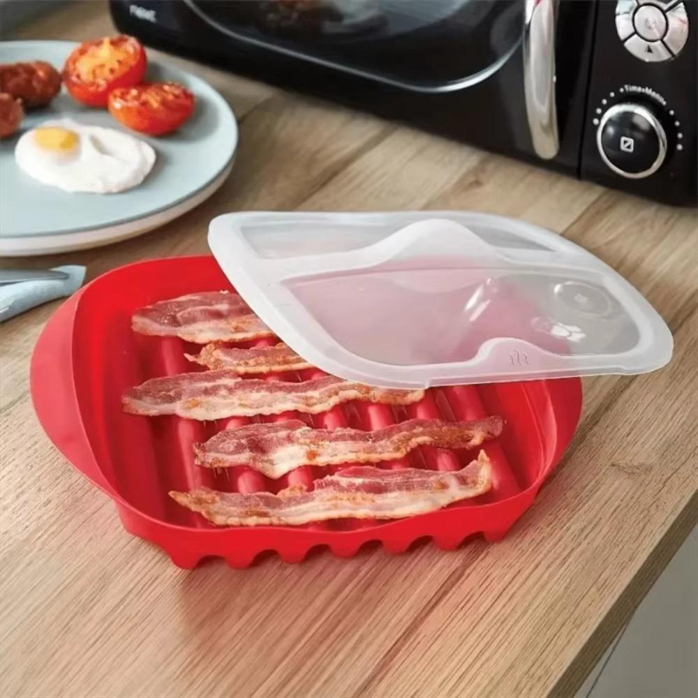 Red Bacon Tray With Lid Microwave Barbecue Tray Kitchen Utensils Microwave Bacon Pan Breakfast червоний
Red Bacon Tray With Lid Microwave Barbecue Tray Kitchen Utensils Microwave Bacon Pan Breakfast червоний