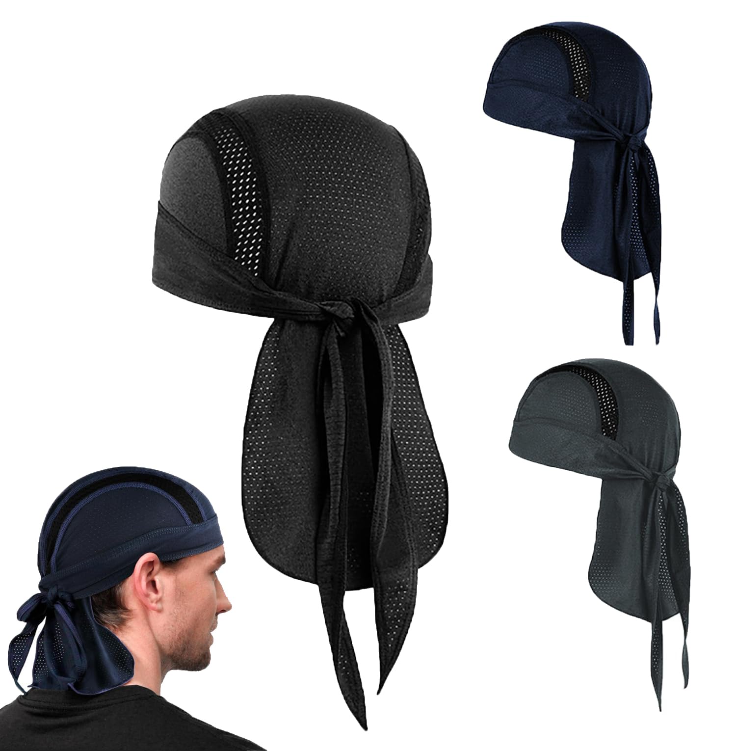 Afindern Cycling Inner Cap Pirate Bandana Cap Set of 3 Mesh Breathable Sweat Absorbing Quick Dry UV Cut Free Size Sports Bike Unisex 2 Colors
Afindern Cycling Inner Cap Pirate Bandana Cap Set of 3 Mesh Breathable Sweat Absorbing Quick Dry UV Cut Free Size Sports Bike Unisex 2 Colors
