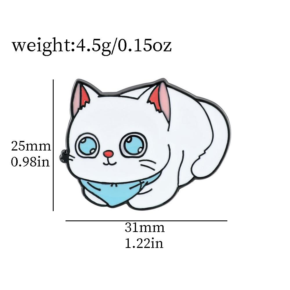 Creative personalized cat brooch white saliva towel kitten metal badge bag pin
Creative personalized cat brooch white saliva towel kitten metal badge bag pin