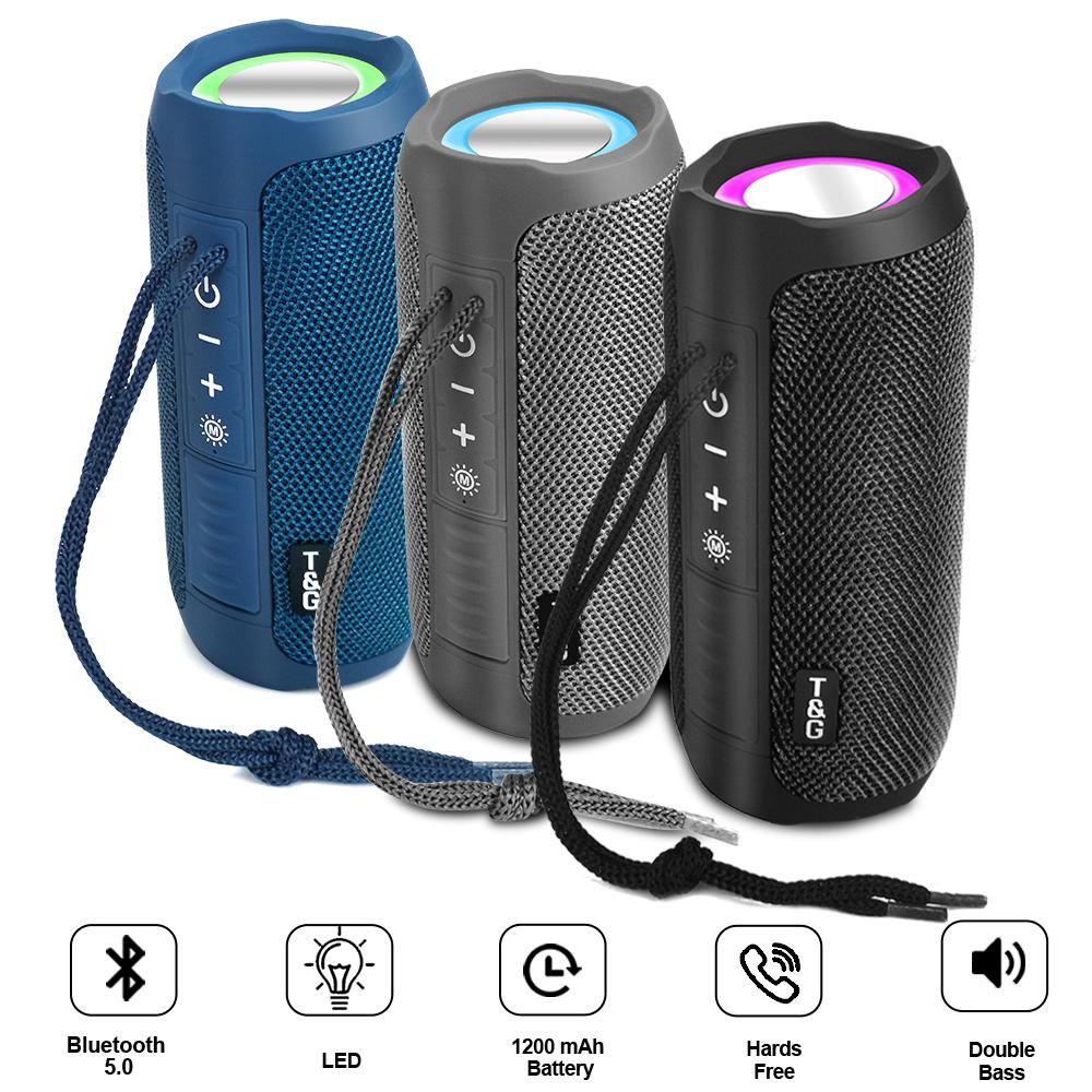T&G TG227 Портативная Bluetooth-колонка Беспроводные колонки LED 1200 мАч Водонепроницаемая двойная басовая колонка Boombox AUX TF BT USB Громкоговоритель чёрный
T&G TG227 Портативная Bluetooth-колонка Беспроводные колонки LED 1200 мАч Водонепроницаемая двойная басовая колонка Boombox AUX TF BT USB Громкоговоритель чёрный
