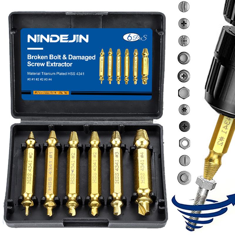 Nindejin 4/5/6Pcs Damaged Screw Extractor Drill Bit Extractor Drill Set Broken Speed Out Bolt Extractor Bolt Stud Remover Tool
Nindejin 4/5/6Pcs Damaged Screw Extractor Drill Bit Extractor Drill Set Broken Speed Out Bolt Extractor Bolt Stud Remover Tool