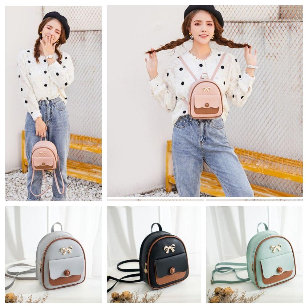 Graceful Women Bow Backpack Korean Style Small School Bag Cute Shoulder Bag Women сірий
Graceful Women Bow Backpack Korean Style Small School Bag Cute Shoulder Bag Women сірий