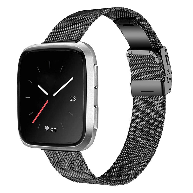 Stainless Steel Milanese Wrist Strap Replacement Smart Watch Band for Fitbit Versa 2/Versa Black
Stainless Steel Milanese Wrist Strap Replacement Smart Watch Band for Fitbit Versa 2/Versa Black