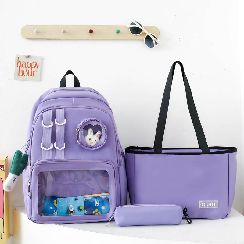 TS JYL laptop bag,New Trend Simple Backpack Girl 2024 3 Sets Handbag Light Student Bag single package фіолетовий
TS JYL laptop bag,New Trend Simple Backpack Girl 2024 3 Sets Handbag Light Student Bag single package фіолетовий