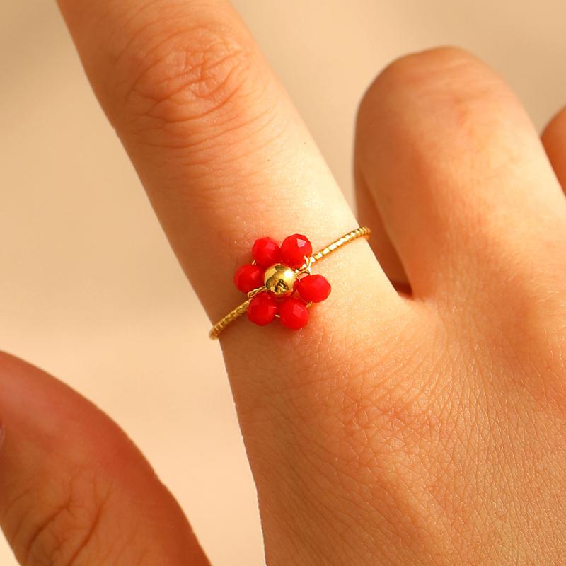 Bohemian Stainless Steel Fried Dough Twists Beaded Open Rings for Women Simple Colored Zircon Flower Index Finger Ring Zircon красный
Bohemian Stainless Steel Fried Dough Twists Beaded Open Rings for Women Simple Colored Zircon Flower Index Finger Ring Zircon красный
