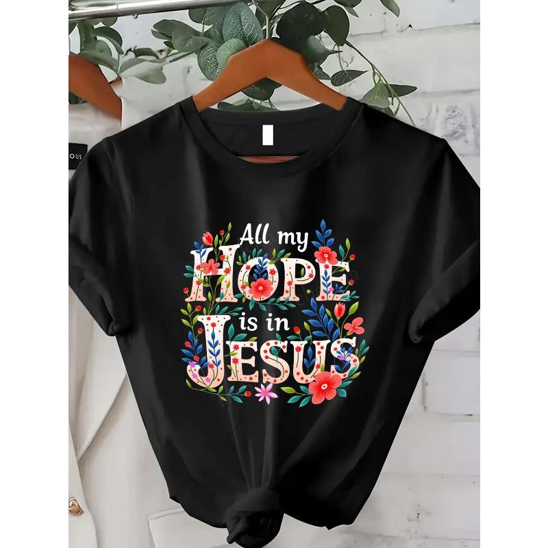 Trebalena Women s Oversized All My Hope Is in Jesus Floral Faith T-Shirt - 100% Comfortable Christian Graphic Tee with Vibrant Multicolor Print, 4XL чорний
Trebalena Women s Oversized All My Hope Is in Jesus Floral Faith T-Shirt - 100% Comfortable Christian Graphic Tee with Vibrant Multicolor Print, 4XL чорний
