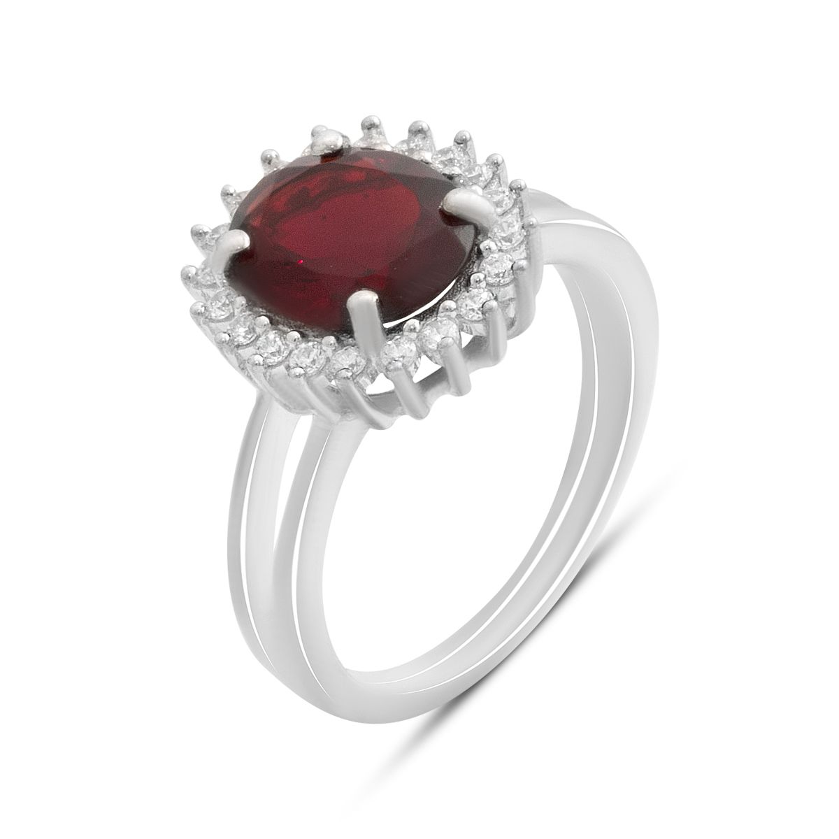 Silver ring with artificial nano garnet, cubic zirconia, item weight 3.28 g (60002305) 17.5
Silver ring with artificial nano garnet, cubic zirconia, item weight 3.28 g (60002305) 17.5