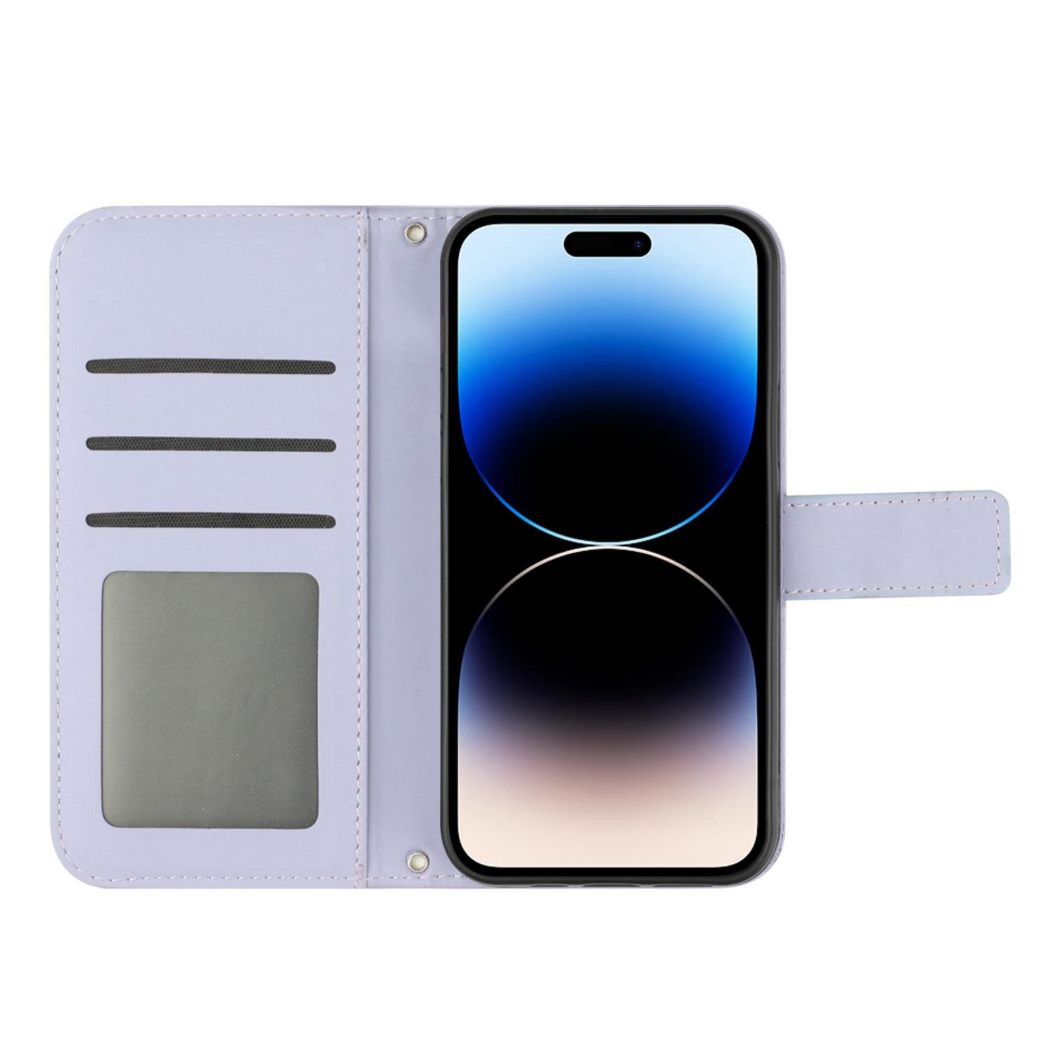 For iPhone 14 Pro Max HT04 Shockproof Phone Case Imprinted Sunflower Skin-touch PU Leather Stand Wallet Cover Protector with Shoulder Strap Light Purple
For iPhone 14 Pro Max HT04 Shockproof Phone Case Imprinted Sunflower Skin-touch PU Leather Stand Wallet Cover Protector with Shoulder Strap Light Purple