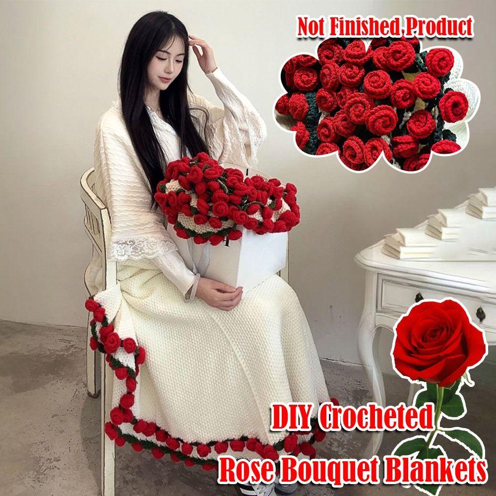 Not Finished Product Bouquet Blanket Crochet Kit Handmade Crocheted Blanket Material Package Gift 40cm-Rose
Not Finished Product Bouquet Blanket Crochet Kit Handmade Crocheted Blanket Material Package Gift 40cm-Rose