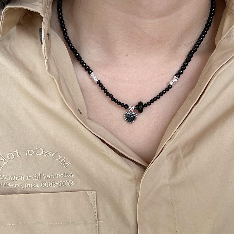 Стерлингового Серебра 925 Черный Агат Любовь Серебряное Кольцо Ожерелье для Женской Моды Легкий Роскошный Ручной Работы Из Бисера Прохладный Стиль Цепочка Воротник
Стерлингового Серебра 925 Черный Агат Любовь Серебряное Кольцо Ожерелье для Женской Моды Легкий Роскошный Ручной Работы Из Бисера Прохладный Стиль Цепочка Воротник