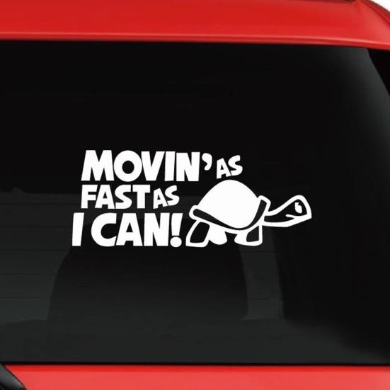 Забавная наклейка Movin as Fast as I Can с изображением черепахи, наклейка на окно с изображением мультяшного животного чёрный
Забавная наклейка Movin as Fast as I Can с изображением черепахи, наклейка на окно с изображением мультяшного животного чёрный